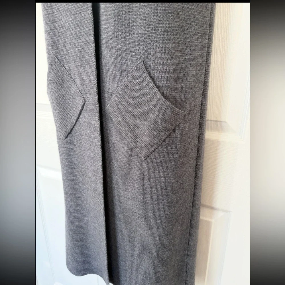 COCOGIO Made In Italy Gray Merino Wool Blend Knit Sweater Vest Size Medium Large